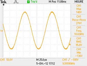 Fig. 1 Vpp : 276 - Vrms: 95.8 - Fr: 10kHz